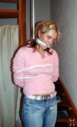 magnificent chick gauze ball-gagged. Photo #2