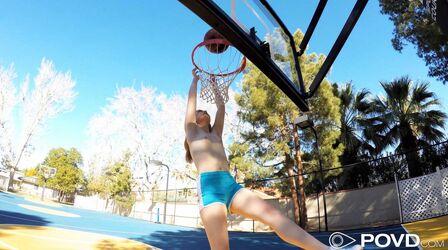 toying basketball nude. Photo #4